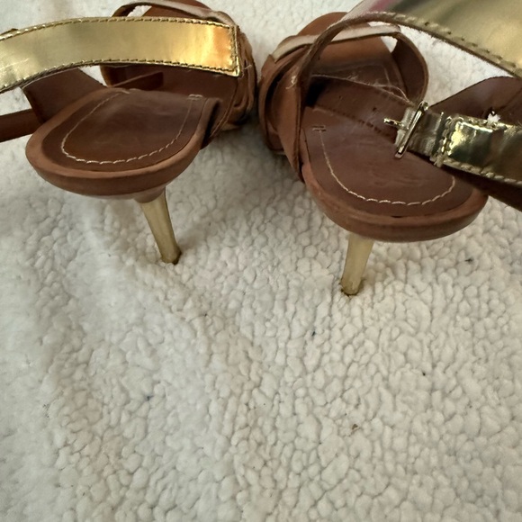 Elizabeth and James gold and tan strap heel - Picture 4 of 9